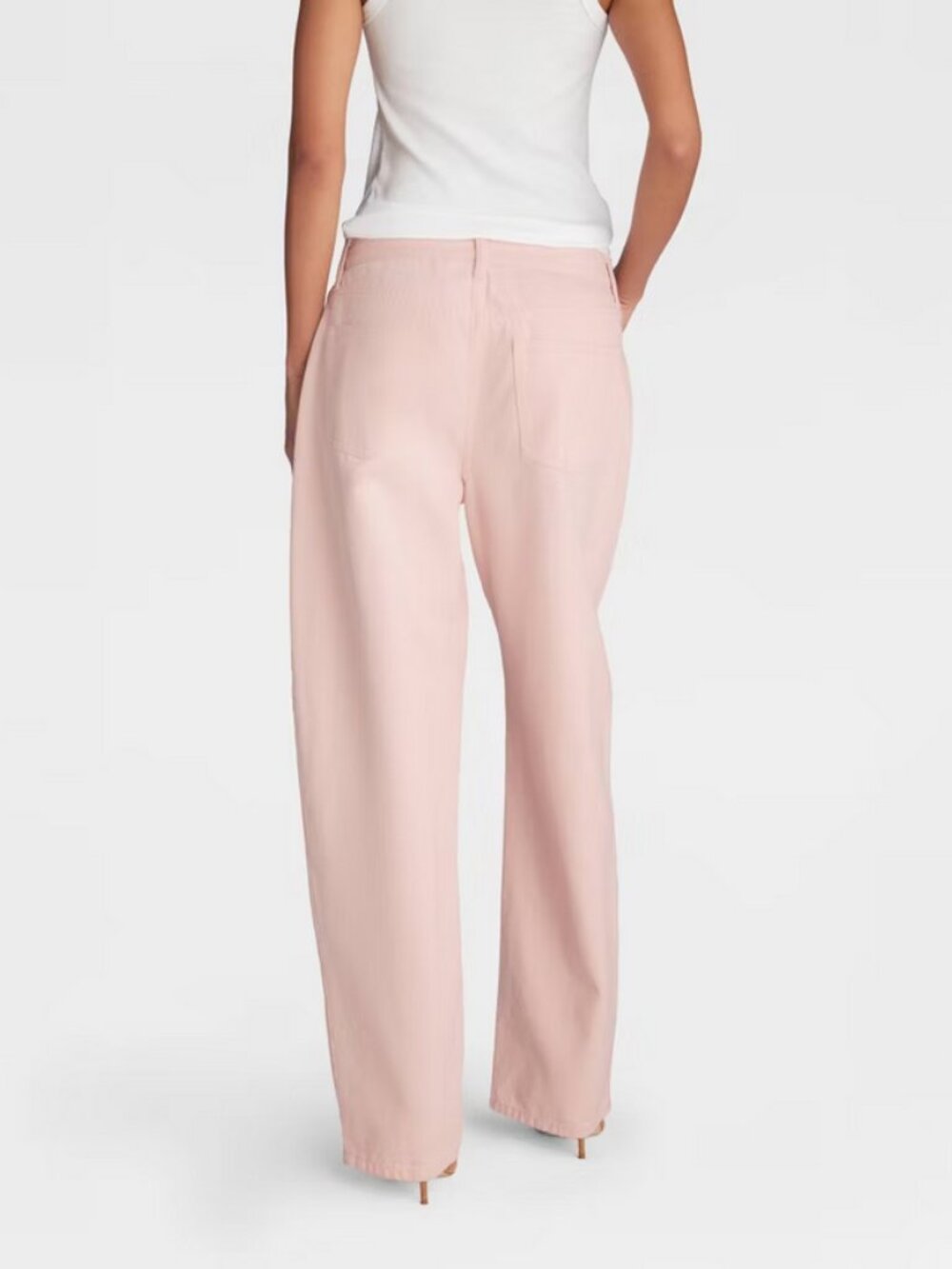 KBB by KAHLANA Women's Mid-Rise Barrel Leg 'The Kahlana Jean' - Light Pink 14 - Picture 2 of 3
